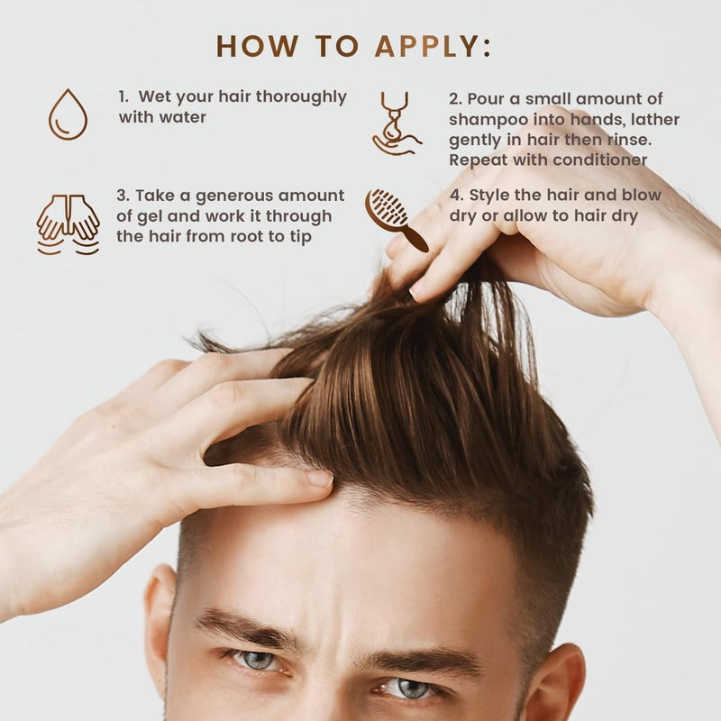 Max Green Alchemy MGA Vegan Hair Styling Gel - Scalp Rescue Organic Formula for Flexible & Natural Hair Style | Curly Hair Products for Men & Women Provides Frizz Control | Alcohol Free & Color Safe Hair Gel, 5.5 Fl Oz - Image 2